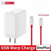 65W ORIGINAL ONEPLUS SUPER FAST WARP CHARGE (EU PIN) WITH USB TYPE C TO TYPE C CABLE